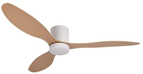 BEL AIR HOME - Ventilador de Techo MISTRAL con Motor DC, 132 CM, Luz LED 24W, 6 Velocidades de Aire y 3 Temperaturas de Luz, Mando a Distancia Incluido (BLANCO HAYA)