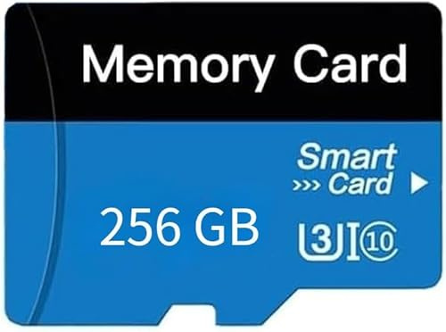 256GB Micro SD Card with Adapter, High Speed Memory Card, UHS-I C10 A1 Memory TF Card 256G for Tablet/Mobile Phone/Camera/Car Audio/Game Console