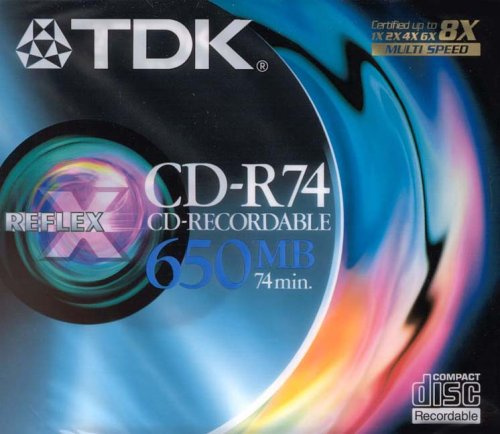 TDK Reflex Standard CD-Rom 74Min 8 Geschwindigkeiten