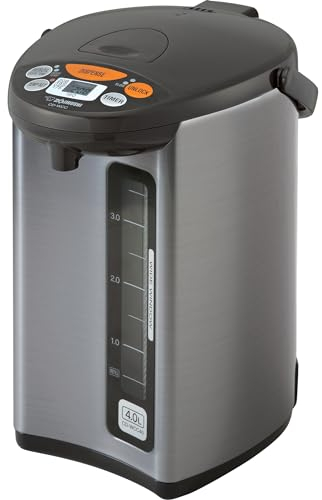 ZOJIRUSHI CD-WCC40 Micom Water Boiler & Warmer, Stainless Steel, Silver