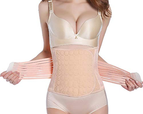 LaoZanA Damen Bauchweggürtel Waist Trainer Cincher Sport Korsett Tailenmieder Body Shaper Shapewear Nackt XL