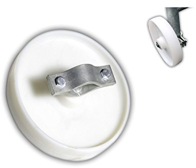 Bauzaun Sicherheits Torbausatz - Durchfahrtsbreite von 3,50 m - bestehend aus 2 x Sicherheits Drehgelenk 1 x Laufrad 1 x Steckschlüssel 1 x Drehtorlaufring 1 x Bauzaunschloss