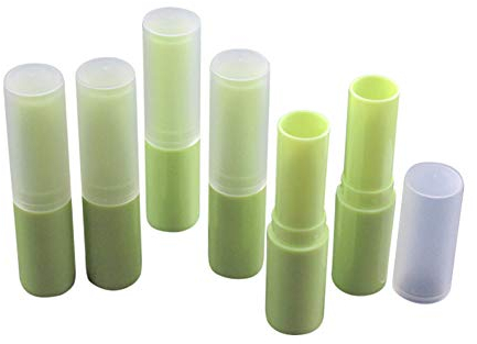 JIHUOO 20 Stück 4 ML Leer Lippenstifthülsen Lippenpflegestift Rohre Lippenbalsam Behälter Lippenstift Tube Grün