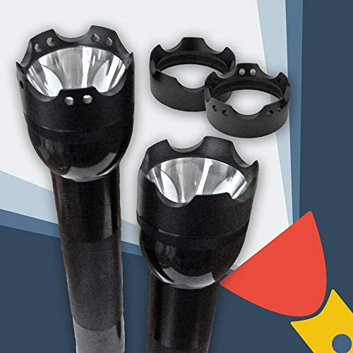 Crenellated Strike Bezel Talon Face Cap for Maglite D/C Cell Torch/Flashlight