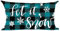 ramirar Happy New Year Merry Christmas Let It Snow Schneeflocke Blau Schwarz Plaid Dekorative Lendenwirbelkissen Fall Kissen Home Wohnzimmer Bett Sofa Auto Baumwolle Leinen Rechteckig 30,5 x 50,8 cm