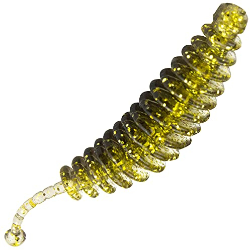 FTM Omura Baits Kong 5,5cm 1,6g - 10 Forellenköder, Geschmack:Knoblauch, Farbe:schwarz-golfarben mit Glitter