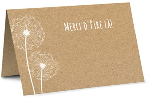Partycards Marque Place Mariage, Décoration Mariage et Baptême, 50 Pièces A7, Idéal pour Deco Mariage et Marque Place, pour un Mariage Élégant et Raffiné, Marque Place Anniversaire
