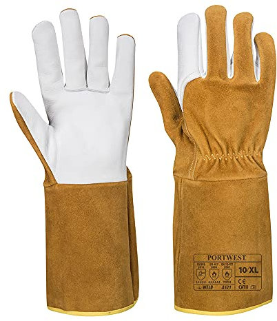 Portwest TIG Ultra Welding Gauntlet, Size: XXL, Colour: Brown, A521BRRXXL