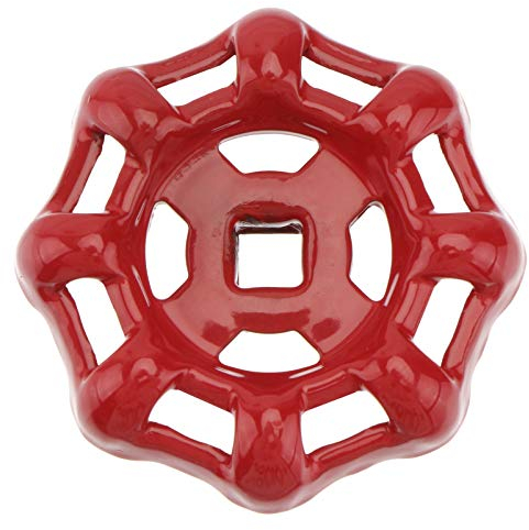 Cabilock 50G Ventil Handrad Rot Metall Ventilrad Vierkant Oberteil Ventiloberteil Absperrventil Griff für Schrägsitzventile Verteiler Standrohr Haushalt Hardware 2St. 6x6MM