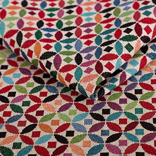 HEKO PANELS Antibakteriell Polsterstoff Möbelstoff Geometrisches Muster Meterware - z.B. Stoff für Stühle oder Eckbank Bezug - MAROCO