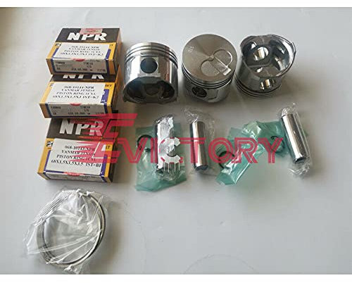 Pour pelle YANMAR 3TNA68 et segment de piston + 0,50 surdimensionné