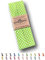 Sandras-Bastelladen Schrägband/Einfassband Baumwolle gefalzt 3m x 20mm - Punkte Muster 1009-Grün-Weiß