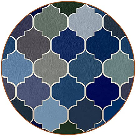 Lot de 6 dessous de verre pour boissons, motif marocain, dessous de verre rond, résistant à la chaleur, soucoupes réutilisables pour maison, restaurant, bureau et bar, 10,2 cm