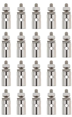 Create idea 20 Stück 1,3 mm Lochdurchmesser Schubstangen-Servo-Verbindungsstücke Versteller, passend für 1,0–1,3 mm Stahldraht für RC-Modell, Auto, Flugzeug, Hubschrauber
