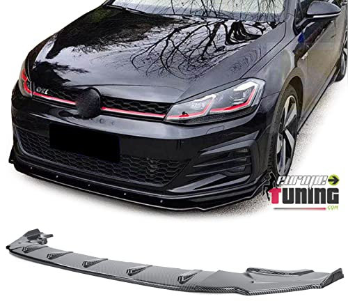 05561 - Lame DE Spoiler Carbone pour Pare-Chocs Sport Compatible VW Volkswagen Golf 7 GTI GTD