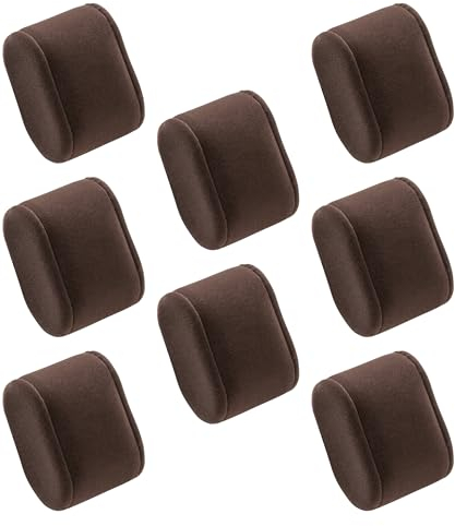 TAWBURY Bayswater Lot de 8 coussins pour boîte de montre – Taille S | Circonférence de 18 cm | Largeur 55 mm | Compatible avec nos boîtes de montre Bayswater à 8 emplacements (marron/gris)