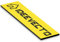 Plaque boite aux lettres personnalisable dimension 100 x 25 mm JAUNE - Plastique PVC Acrylique - résistant aux intempéries et aux UV - autocollante adhésive au verso produit