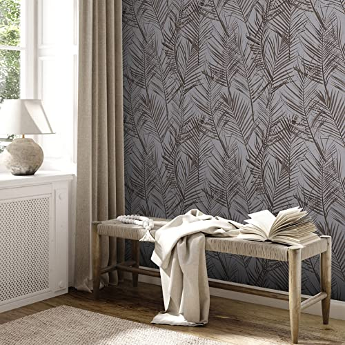 A.S. Création Tapete Floral Grau Braun Attractive 2 390384 - Gräser Vliestapete - 10,05 m x 0,53 m Made in Germany