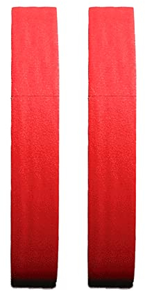 TopHomer Kreppband Malerkrepp 50 m*5 mm Farbiges Abdeckband Abklebeband Klebeband Dekobänder für Kunst, Handwerk, Malerarbeiten, Renovieren und Dekoration [Rot 2 Stück]