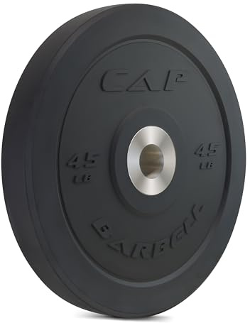 CAP Barbell Best Olympic Bumper Plate, Black, 45 lb Single