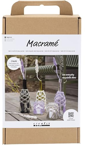 Creativ Bastelset Makramee, Glasdekoration, 1 Packung