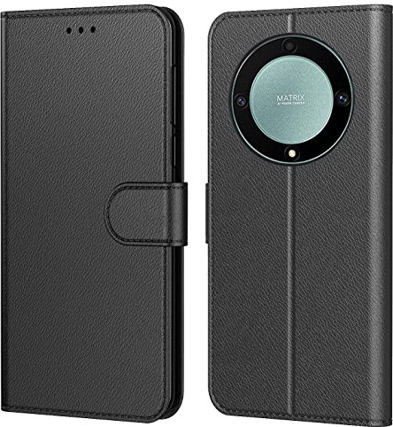 Tenphone Coque pour Honor Magic 6 Lite 5G, Coque Magic 6 Lite,Etui Protection Housse Premium en Cuir PU, [Emplacements Cartes], Pochette Flip Case Compatible avec Book (Noir, Magic6 Lite)