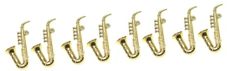 BESTonZON Spielzeug 8 STK Miniatur-Saxophon Spielzeuge Modelle Puppenhaus-Saxophon-dekor Mini-Instrument Puppenhausdekoration Miniaturinstrument Kleines Saxophon Kind Schreibtisch