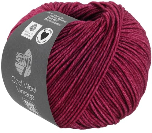 LANA GROSSA Cool Wool Vintage | Merinoklassiker mit Ton-in-Ton Farbeffekt | Handstrickgarn aus 100% Schurwolle (Merino extrafein) | 50g Wolle zum Stricken & Häkeln | 160m Garn FB 7377