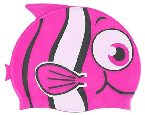 kina - Cuffia da Nuoto Bambini per Piscina, in Silicone, Ipoallergenica, Elastica e Soffice al tatto per Capelli corti e lunghi
