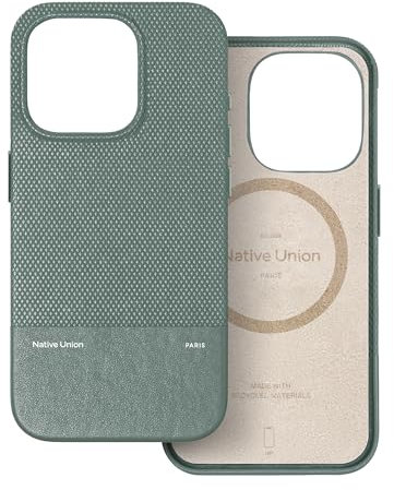 Native Union (Re Classic Case 3.0 – MagSafe Compatible with Built-in Magnets – Resistant & Recycled Materials – Ultra-Durable with 6ft / 1.8m Drop Protection for iPhone 16 Pro (Slate Green)