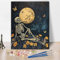 TISHIRON Malen nach Zahlen Erwachsene Skelett unter dem Vollmond Malen nach Zahlen auf Leinwand, Erwachsene Malen-nach-Zahlen, Malen nach Zahlen für Erwachsene DIY digitales Ölgemälde-Set, 40X50cm