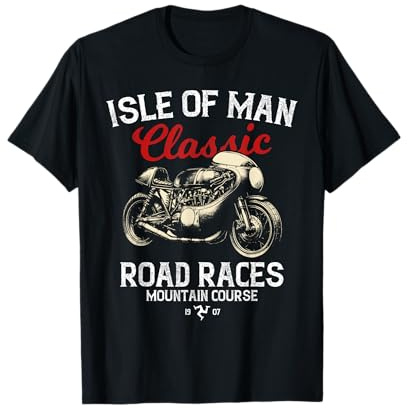 Retro Isle of Man TT Races Vintage Motorrad Race T-Shirt