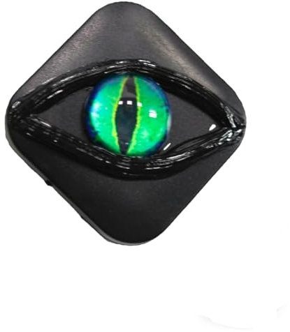Contact Lens Cases, Halloween Scary Eye Personality Contact Storage Box, with Mirror, Tweezers & Suction Stick,No Contain Contact Lens,Travel Portable Lens Organizer BoxD (Green)