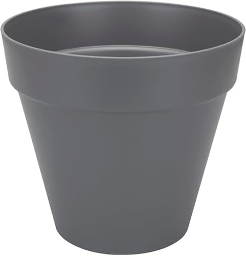 Garden Store Direct Urban Jungle Round Plant Pots - Indoor or Outdoor Use - 5 Sizes, 4 Colours - Made With Recycled Materials (Anthracite, 38 cm)