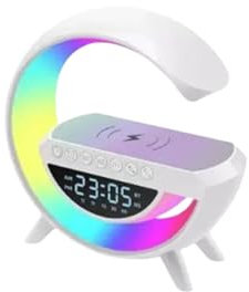 DIOXSTAR LED Wireless Charging Speaker, Bluetooth Speaker with RGB LED, Seven Colour Selection, Powerful Audio, Compact and Stylish, Sound and Vibrant Lighting