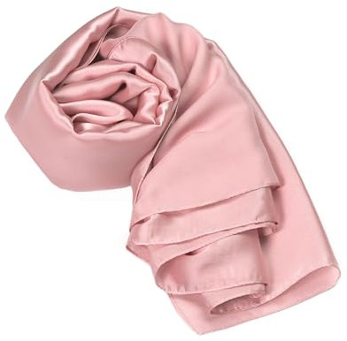 MAPIMANIA Étole Femme Mariage Chic rose, Châle Élégant en Soie 180x90 cm, Foulard Léger pour Robe de Soirée, Accessoire de Cérémonie Été