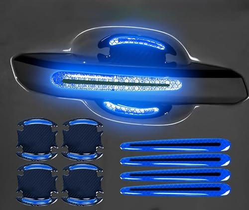 LJJWIW Autotür Griffe Aufkleber für Honda Civic Civic Type R Clarity,Reflektierendes Klebeband Türgriffe Schutz Türgriff Lackschutzfolie Türkantenschutz Schutzfolie Türschüsselschutz,Blue