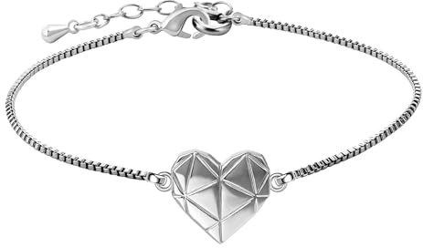 RMMD Valentinstag Armband Damen Silber/Rosegold - Charm Armband Herz Partner Armbänder Damen Schmuck Silber/Rosegold Festival Armbänder Geburtstagsgeschenk für Frauen Freundin Mama Tochter