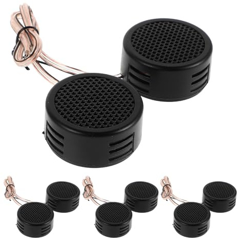 DIYEAH 4 Paires de Tweeters à Dôme pour Haut-Parleur Automobile 500 W Klaxon Haut-Parleur de Véhicule Tweeter Audio Voiture Haute Efficacité Amélioration Sonore Voiture Accessoires