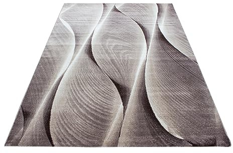 KADIMA DESIGN Wohnzimmerteppich Ombre Gradient Pflegeleicht Elegant Waschbar Langlebig Strapazierfähig Braun 80x150 cm Schlafzimmer Wohnzimmer Oeko-TEX Fußbodenheizung geeignet | DRAU