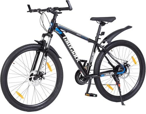 staronce Mountainbike 28 Zoll für Damen und Herren, MTB Fahrrad mit 21-Gang Kettenschaltung, Scheibenbremse und Federgabel, Stahlrahmen, Blau