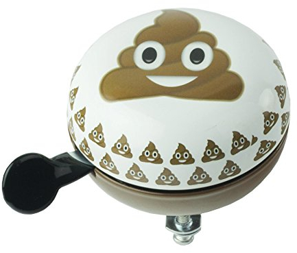 Widek Smiling Pile of Poo Emoji Bell Glocke, weiß, M
