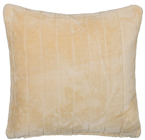 Brandsseller Nerzkissen Fellimitat Dekokissen Zierkissen Couchkissen Sofakissen - besonders weich und kuschelig (45x45 cm, Beige)