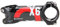 BIKECO Lenkervorbau aus Aluminiumlegierung und Kohlefaser, superleicht, Karbonfaser, für Rennräder, Mountainbikes, 6 Grad, Durchmesser 31,8 x 80/90/100/110 mm, 3K glänzend (rot, 90)