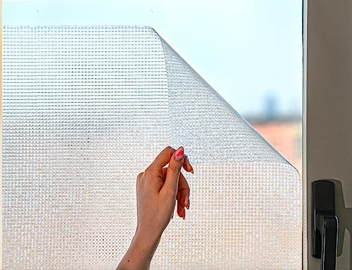 MARAPON® Fensterfolie mit Mosaikmuster [44.5x200 cm] inkl. eBook mit Profitipps - Statische Haftung & Blickdicht - Fensterfolie Sichtschutz - Fensterfolie selbsthaftend Blickdicht