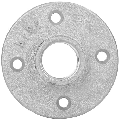 10 Stücke DN20 4 Löcher Quer Typ Flansch Basis Hardware-Tool Verzinkt Industrie 3/4 '' Britischen Schraubgewinde