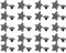 Atyhao 20 Piezas Remache en Forma de Estrella, botón de Perno Prisionero Estrella Remaches de Estrella Tachuelas Broche Bricolaje Ropa Zapatos decoración con Tornillos(Color Negro Metal)