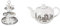 V&A Alice in Wonderland 3-Tier Cake Stand & V&A Alice in Wonderland Mini Teapot, 450ml (16 fl oz)