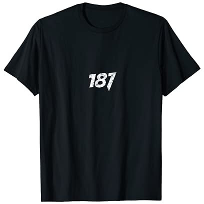 187 Merch Zahlen und Nummern Geschenk T-Shirt