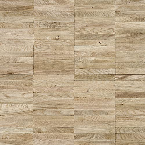 EICHE Mosaikparkett Rustikal Parallel, 1 qm 8 mm unbehandelt Massivparkett